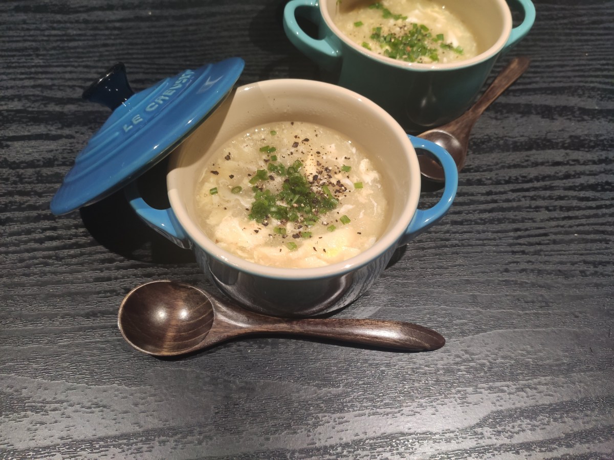 Yam potato & egg&nbsp;soup