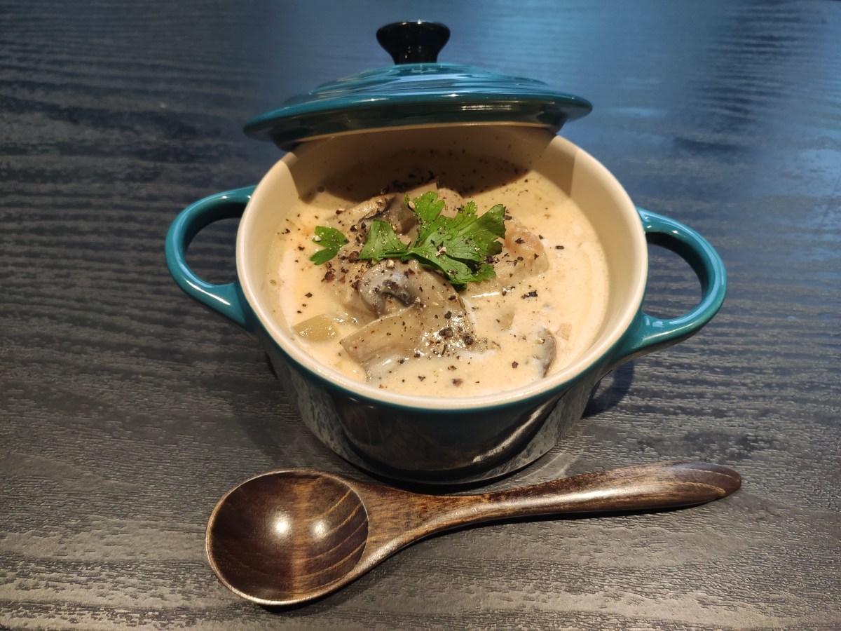 Creamy pork mushroom&nbsp;soup